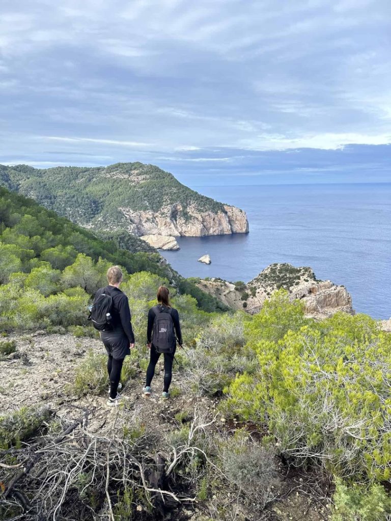 Guided hike along Ibiza’s wild coastline with stunning cliff views and crystal blue sea on the Jewel Hike trail
